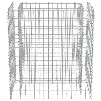 Gabion Planter Galvanised Steel-Colour Silver