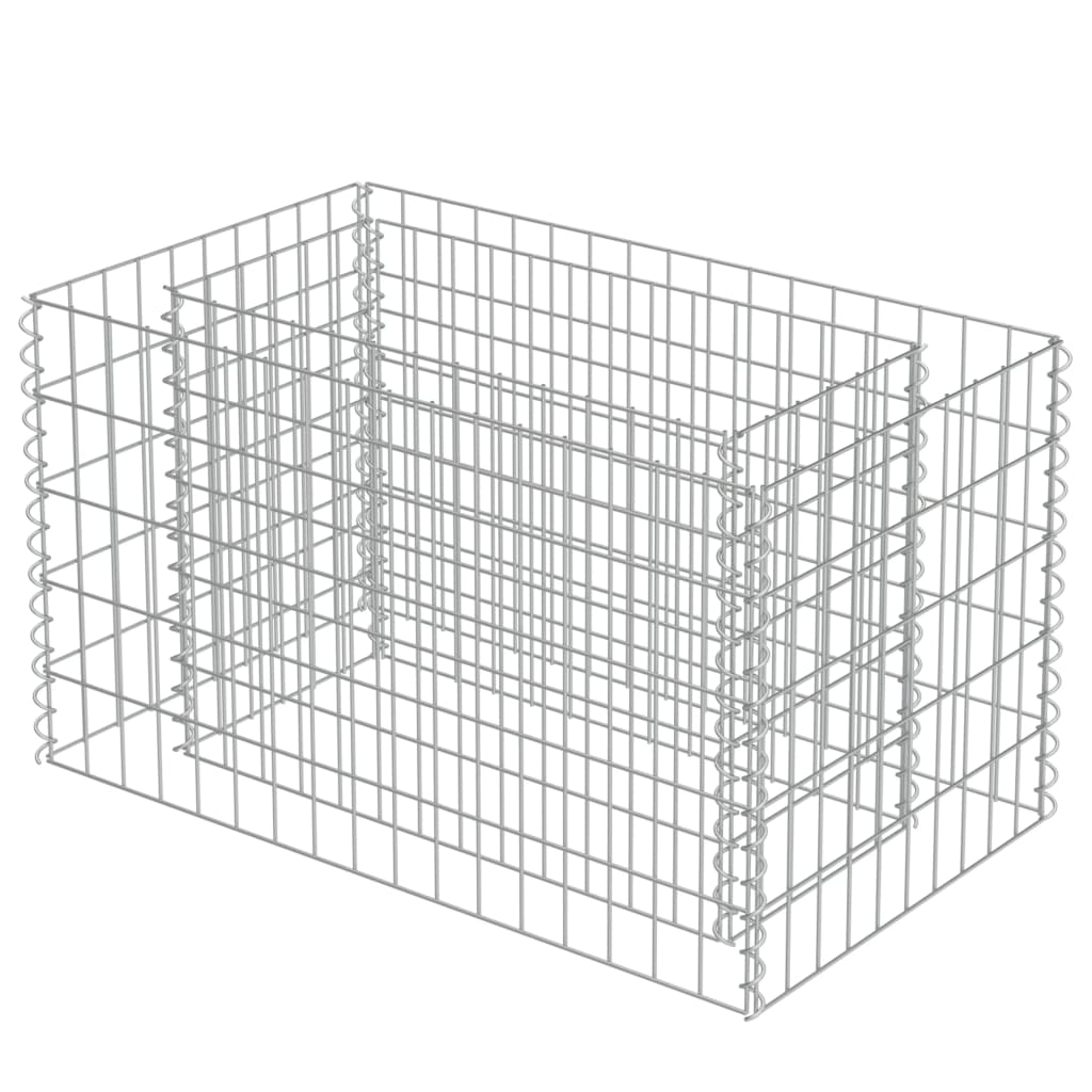 Gabion Planter Galvanised Steel  (Colour Silver)