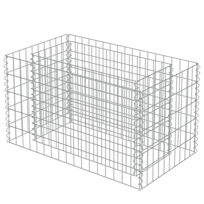Gabion Planter Galvanised Steel  (Colour Silver)