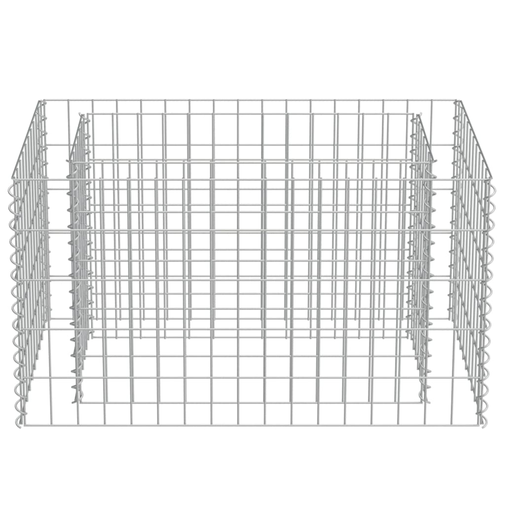 Gabion Planter Galvanised Steel  (Colour Silver)