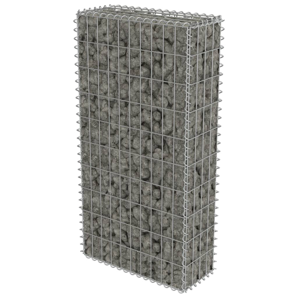 Gabion Wall with Covers Galvanised Steel  (Silver)