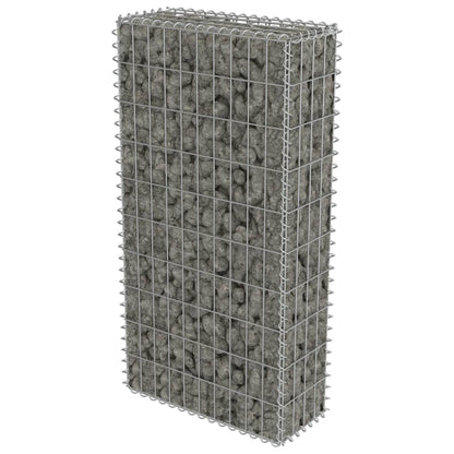 Gabion Wall with Covers Galvanised Steel  (Silver)