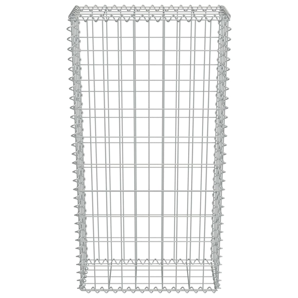 Gabion Wall with Covers Galvanised Steel  (Silver)