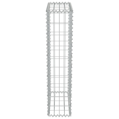 Gabion Wall with Covers Galvanised Steel  (Silver)