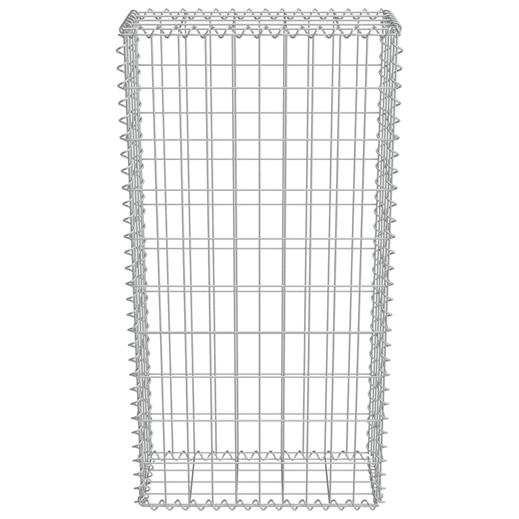 Gabion Wall with Covers Galvanised Steel  (Silver)