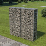 Gabion Wall with Covers Galvanised Steel 