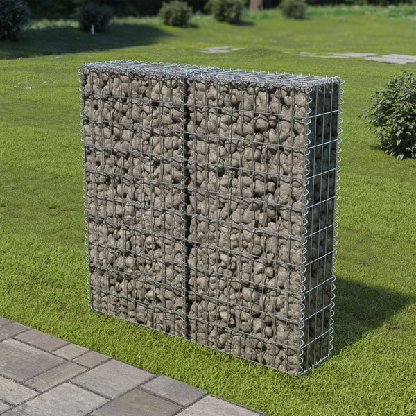  Gabion Wall with Covers Galvanised Steel 