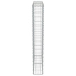 Gabion Wall with Covers Galvanised Steel , Silver