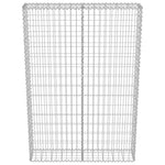 Gabion Wall with Covers Galvanised Steel , Silver