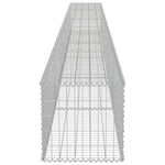 Gabion Wall with Covers Galvanised Steel {Silver}