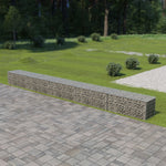 Gabion Wall with Covers Galvanised Steel {Silver}