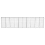 Gabion Wall with Covers Galvanised Steel [Silver]