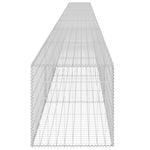 Gabion Wall with Covers Galvanised Steel  colour Silver
