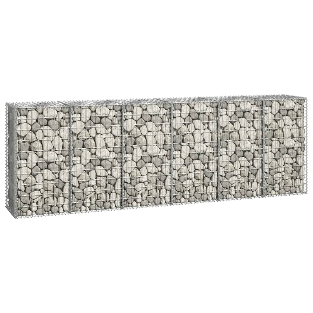 Gabion Wall with Covers Galvanised Steel M