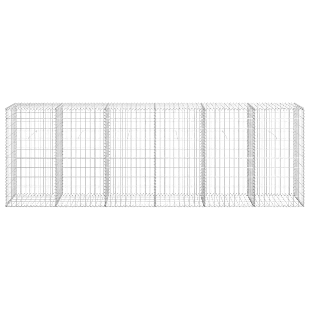 Gabion Wall with Covers Galvanised Steel M