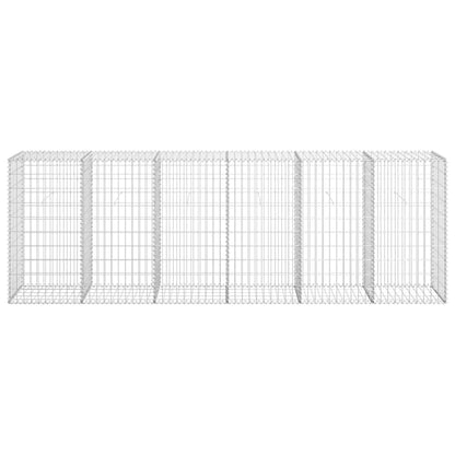 Gabion Wall with Covers Galvanised Steel M