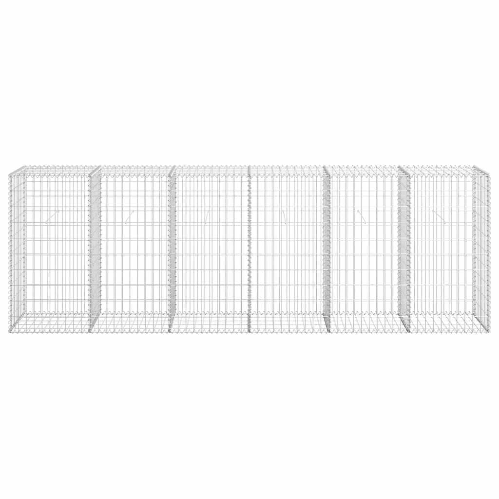 Gabion Wall with Covers Galvanised Steel M