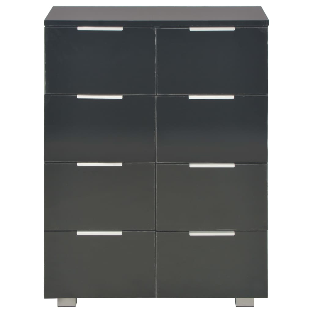 Sideboard High Gloss Chipboard Black