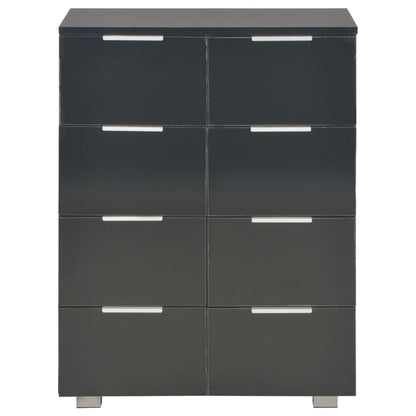 Sideboard High Gloss Chipboard Black