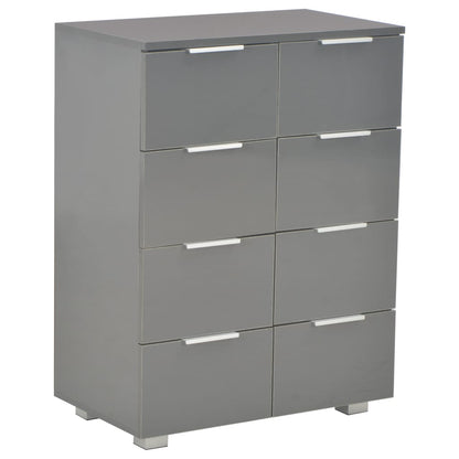 Sideboard High Gloss Chipboard Grey