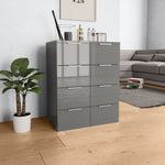 Sideboard High Gloss Chipboard Grey