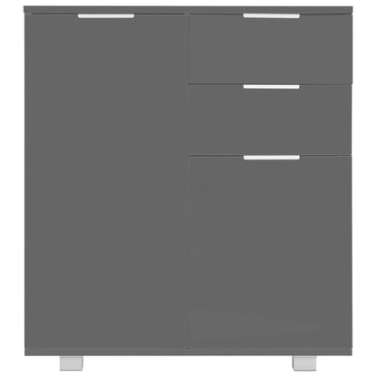 Sideboard High Gloss Grey Chipboard