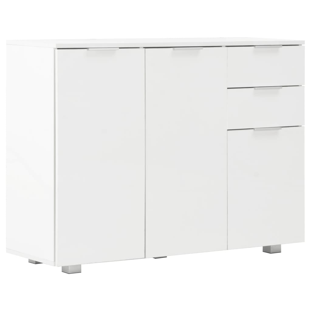 Sideboard High Gloss White - 107×35×80.5cm