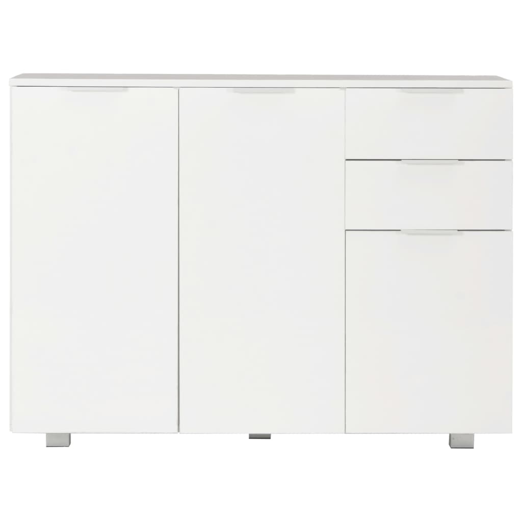 Sideboard High Gloss White - 107×35×80.5cm