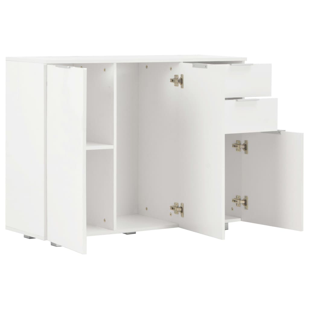 Sideboard High Gloss White - 107×35×80.5cm
