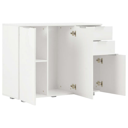 Sideboard High Gloss White - 107×35×80.5cm
