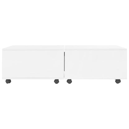 Coffee Table High Gloss White - 120×60×35cm