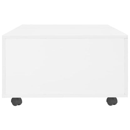 Coffee Table High Gloss White - 120×60×35cm