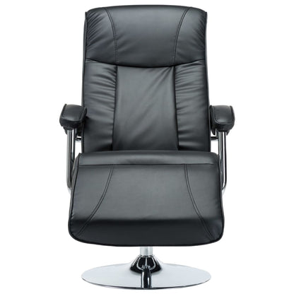 TV Armchair Black faux Leather