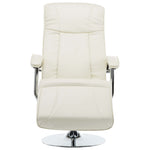 TV Armchair Cream faux Leather