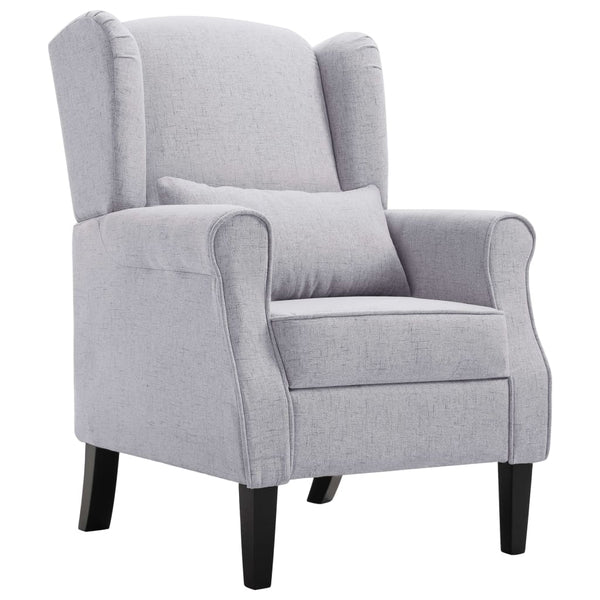  Armchair Light Grey Fabric