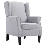 Armchair Light Grey Fabric