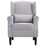 Armchair Light Grey Fabric