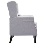 Armchair Light Grey Fabric