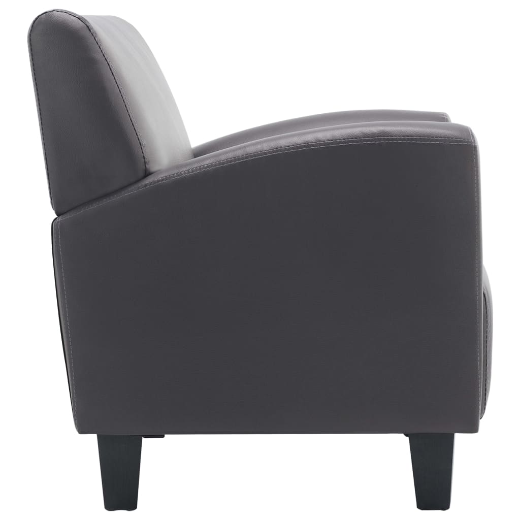 Sofa Chair Grey Leather