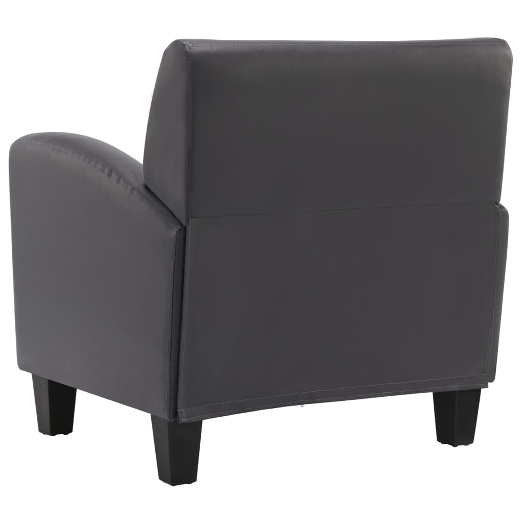 Sofa Chair Grey Leather