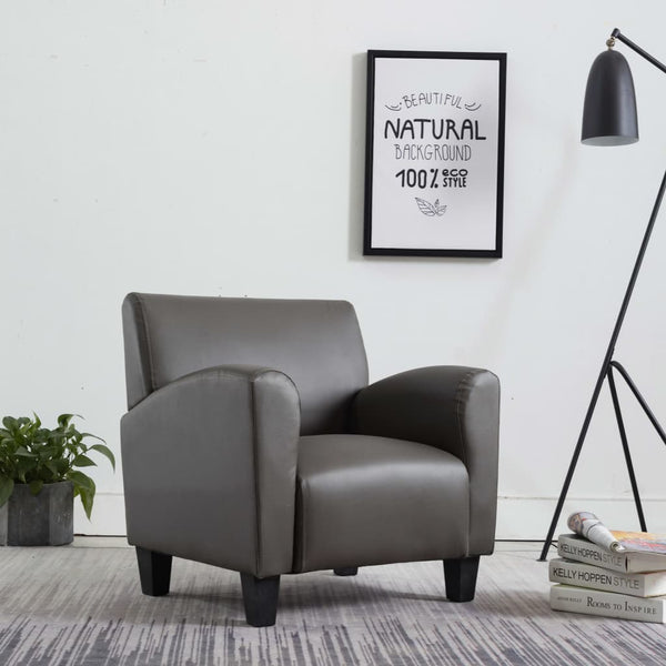  Sofa Chair Grey Leather