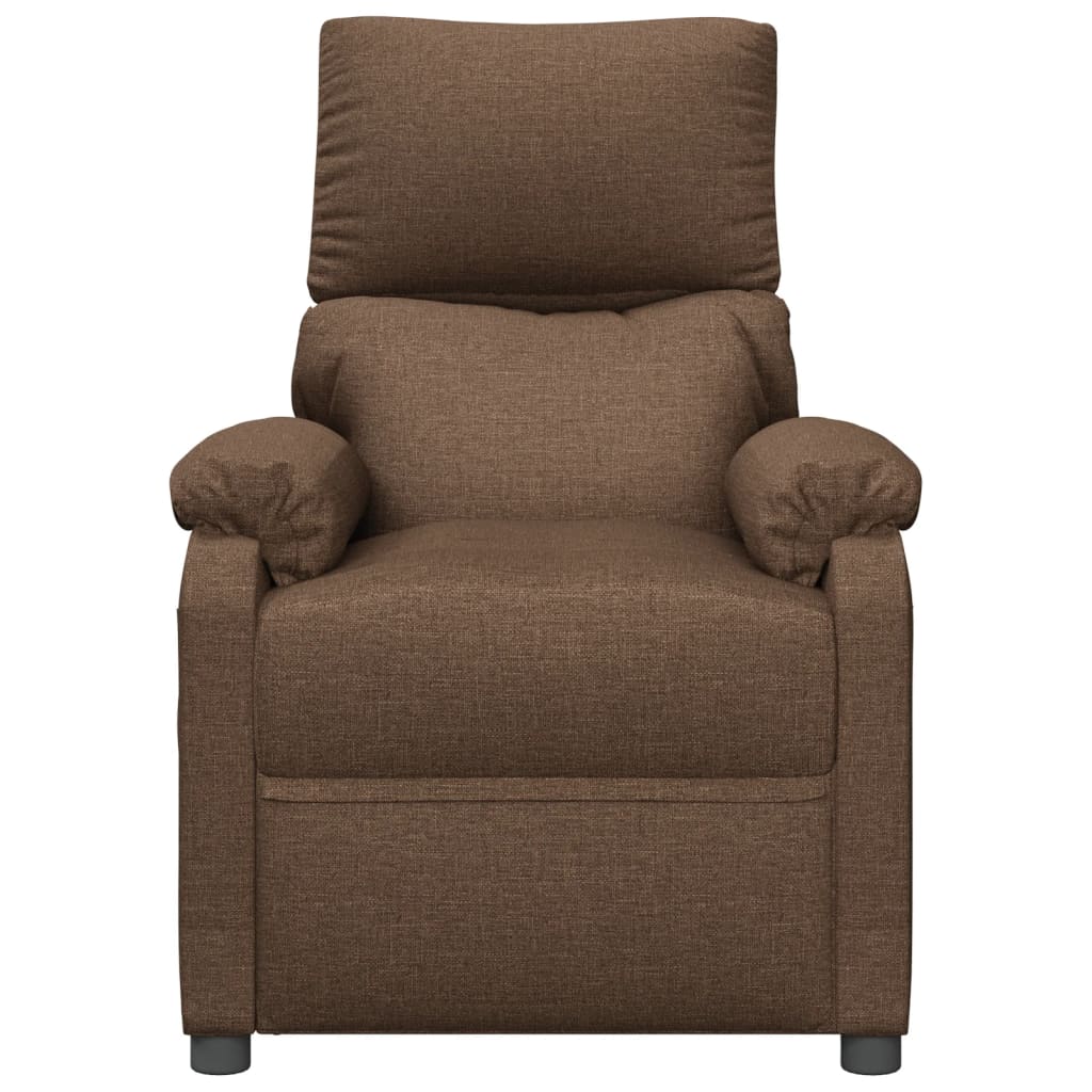 TV Recliner Brown Fabric