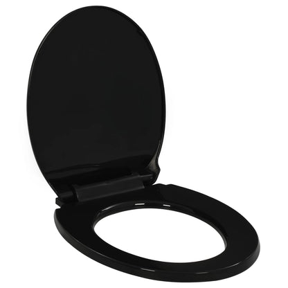 Soft-close Toilet Seat with Quick-release Design Black - 42.5×34cm