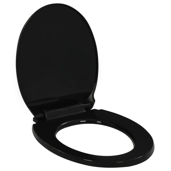  Soft-close Toilet Seat with Quick-release Design Black