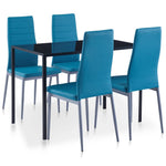 Five Piece Dining Set Blue