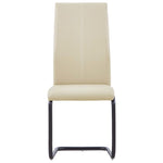 Cantilever Dining Chairs 4 pcs Cappuccino Leather