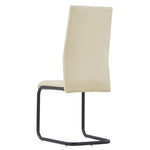 Cantilever Dining Chairs 4 pcs Cappuccino Leather