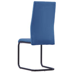 Dining Chairs 2 pcs Blue faux Leather