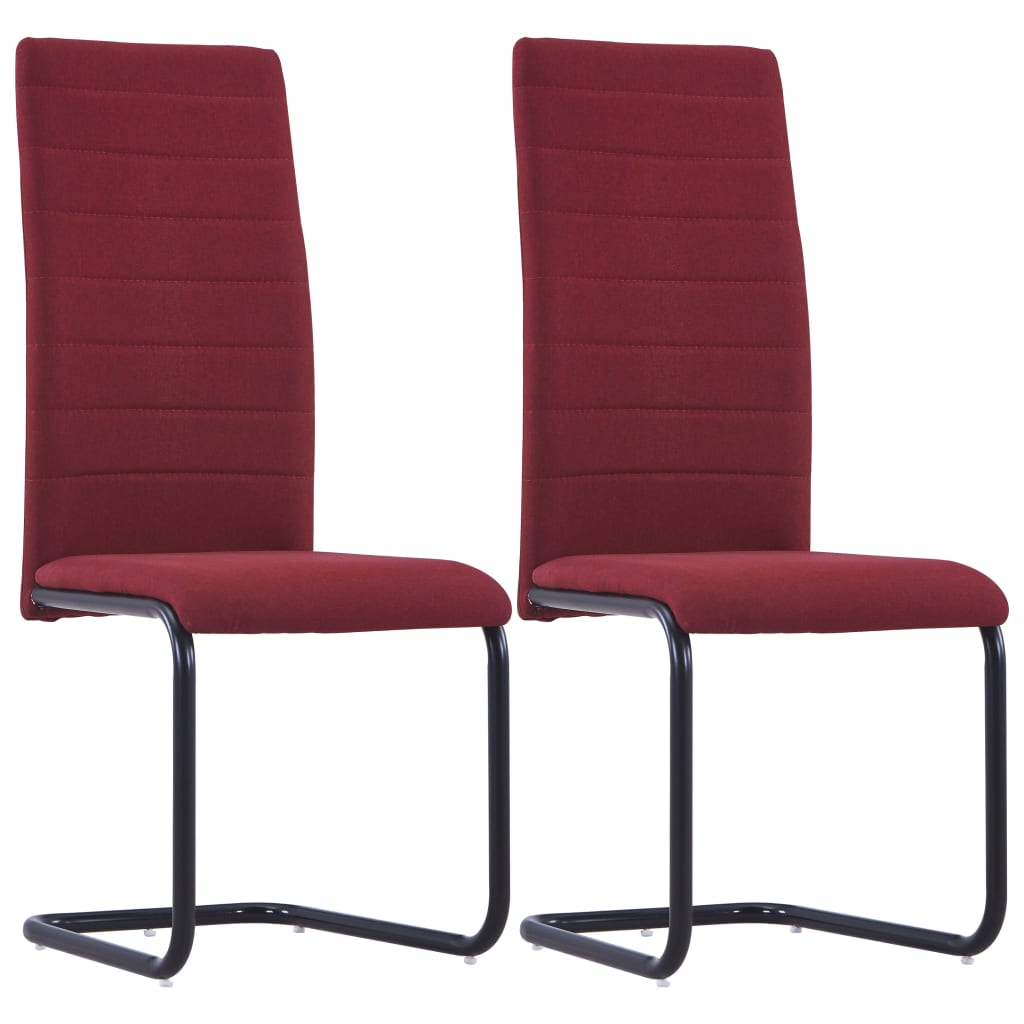 Dining Chairs 2 pcs Wine Fabric - 42×53.5×99.5cm