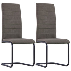 Dining Chairs 2 pcs Taupe Fabric